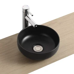 Vasque À Poser|Homesight Vasque bol en céramique diamètre 26 x H.12 cm, noir,