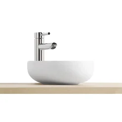 Homesight Vasque bol en céramique diamètre 26 x H.12 cm, blanc,