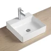 Mob-In Vasque carrée à poser en céramique blanche 40 cm NAO