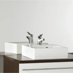Cuisibane Vasque carrée à poser RESICUB 40 cm - blanc