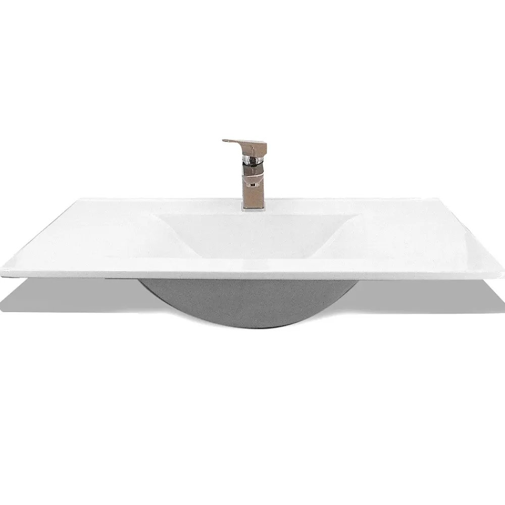 Lavabo|Autres Vasque cémarique Blanc à encastrer 75 x 35 cm Lavabo de salle de bain encastrable