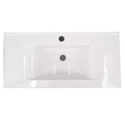 Lavabo|Autres Vasque cémarique Blanc à encastrer 75 x 35 cm Lavabo de salle de bain encastrable