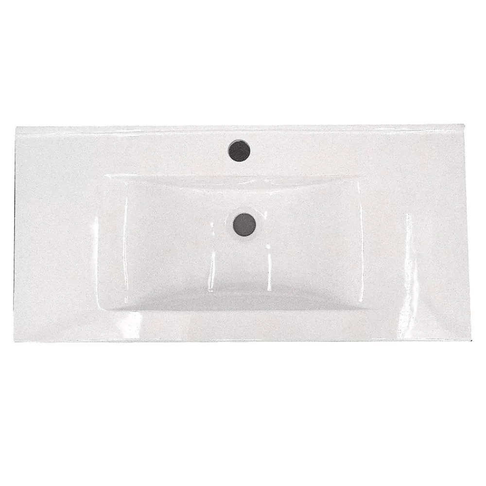 Lavabo|Autres Vasque cémarique Blanc à encastrer 75 x 35 cm Lavabo de salle de bain encastrable