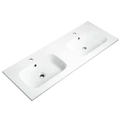 Plan Double Vasque|Bain-Bain Vasque céramique 120Cm KALI -