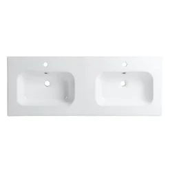 Plan Double Vasque|Bain-Bain Vasque céramique 120Cm KALI -