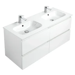Plan Double Vasque|Bain-Bain Vasque céramique 120Cm KALI -
