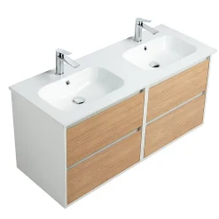Plan Double Vasque|Bain-Bain Vasque céramique 120Cm KALI -
