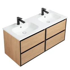 Plan Double Vasque|Bain-Bain Vasque céramique 120Cm KALI -