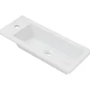 Sanindusa Vasque céramique traditionnelle a encastrer par dessus rectangulaire Alicante 410 blanc