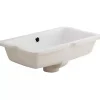 Vasque À Encastrer|Sanindusa Vasque céramique traditionnelle a encastrer par dessous mini agres 44x26 blanc