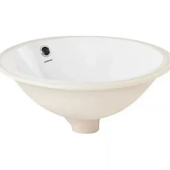 Sanindusa Vasque céramique traditionnelle a encastrer par dessous Arc 46 blanc