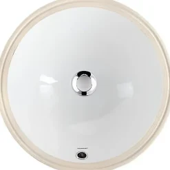 Sanindusa Vasque céramique traditionnelle a encastrer par dessous Arc 46 blanc