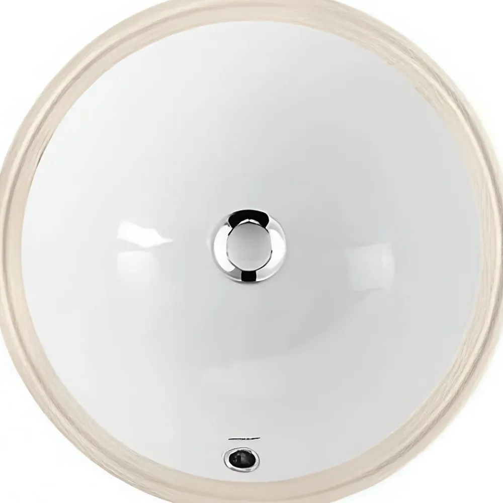 Sanindusa Vasque céramique traditionnelle a encastrer par dessous Arc 46 blanc