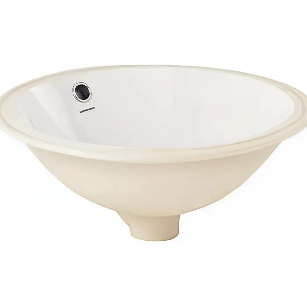 Sanindusa Vasque céramique traditionnelle a encastrer par dessous Arc 46 blanc
