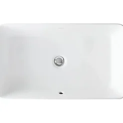 Vasque À Encastrer|Sanindusa Vasque céramique traditionnelle rectangulaire a poser sur plan 60x35 Sanlife blanc