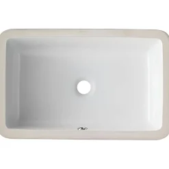 Sanindusa Vasque céramique traditionnelle encastrer par dessous Agres blanc