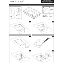 Sanindusa Vasque céramique traditionnelle a encastrer par dessous Anna blanc