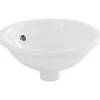Sanindusa Vasque céramique traditionnelle a encastrer par dessus Tabarca blanc
