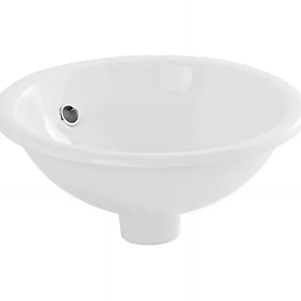 Sanindusa Vasque céramique traditionnelle a encastrer par dessus Tabarca blanc