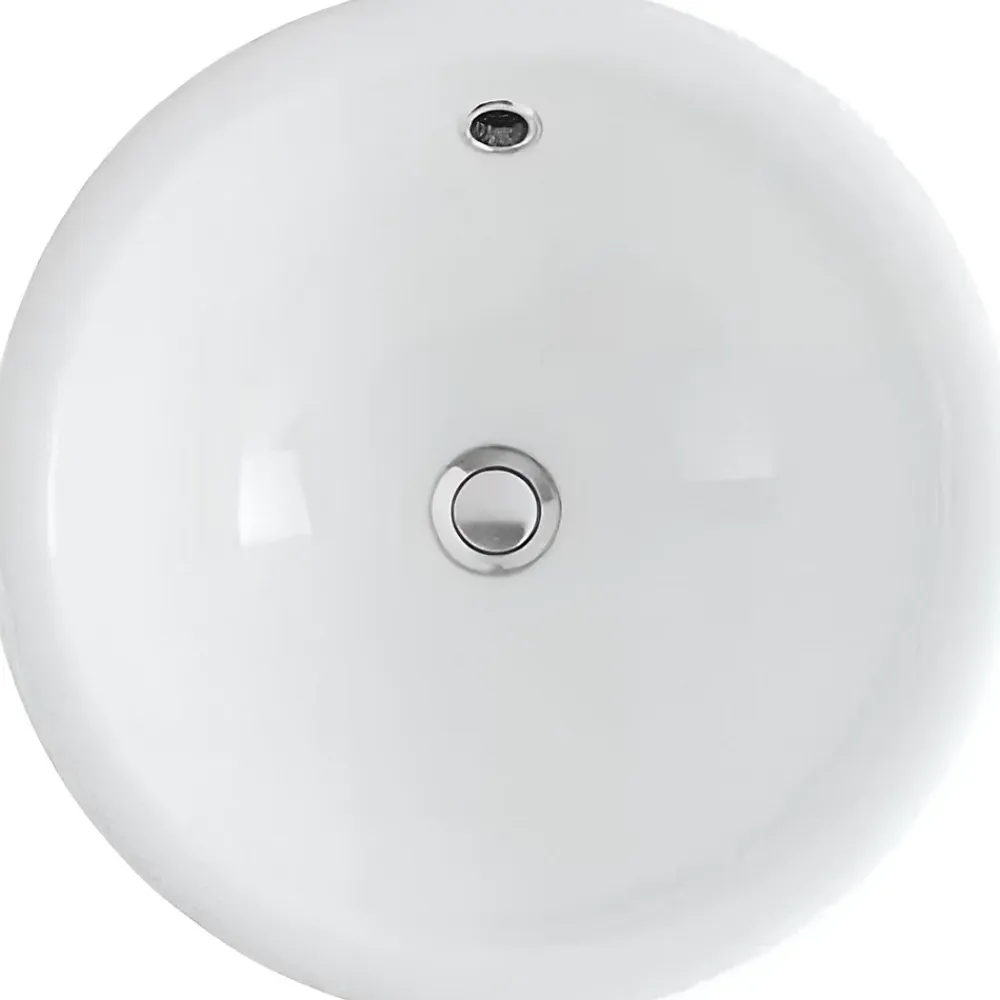 Sanindusa Vasque céramique traditionnelle a encastrer par dessus Tabarca blanc