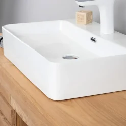 Vasque À Poser|Wanda Collection Vasque en céramique avec plage Olga 60cm