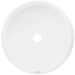 ECD Germany Vasque en céramique blanc avec bonde de vidage pour salle de bain 350x120 mm