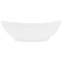 ECD Germany Vasque en céramique blanc avec bonde de vidage pour salle de bain 590x390x200 mm