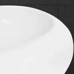 Lavabo|ECD Germany Vasque en céramique blanc avec bonde de vidage pour salle de bain 630x420x120 mm