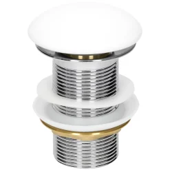 Lavabo|ECD Germany Vasque en céramique blanc avec bonde de vidage pour salle de bain 630x420x120 mm