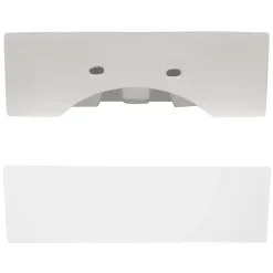 ECD Germany Vasque en céramique blanc avec bonde de vidage pour salle de bain 415x360x130 mm
