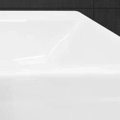 ECD Germany Vasque en céramique blanc avec bonde de vidage pour salle de bain 415x360x130 mm