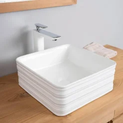 Vasque À Poser|Wanda Collection Vasque en céramique carré Trooper 39cm