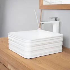Vasque À Poser|Wanda Collection Vasque en céramique carré Trooper 39cm