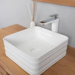 Vasque À Poser|Wanda Collection Vasque en céramique carré Trooper 39cm