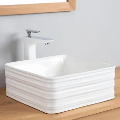 Vasque À Poser|Wanda Collection Vasque en céramique carré Trooper 39cm
