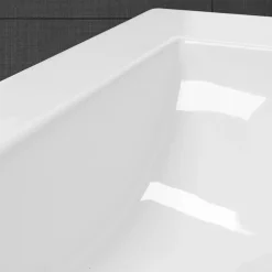 ECD Germany Vasque encastré lavabo Evier salle de bain en ceramique blanc 610 x 465 x 175 mm