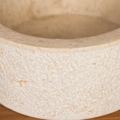 Vasque À Poser|Wanda Collection Vasque lave main à poser de salle de bain en marbre Elbe crème 35 cm
