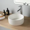 Planète Bain Vasque Lave mains Jany 25 cm - Blanc brillant - Faible diamètre - Rebords fins