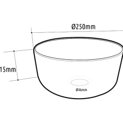 Planète Bain Vasque Lave mains Jany 25 cm - Blanc brillant - Faible diamètre - Rebords fins