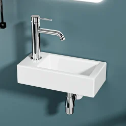 Lavabo|Dileci Vasque lave-mains sortie gauche (36,5x18x9cm) -