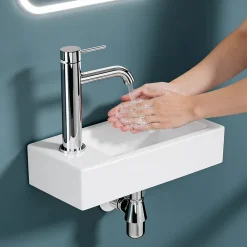 Lavabo|Dileci Vasque lave-mains sortie gauche (36,5x18x9cm) -