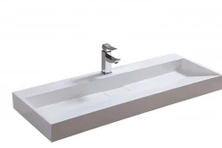 Bernstein Vasque moderne suspendue 120x46x15cm en marbre coulé sans trous prépercés - BS6001