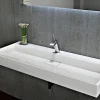Bernstein Vasque moderne suspendue 60x37x15cm en marbre coulé avec trous prépercés - BS6001