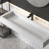 Lavabo|Bernstein Vasque moderne 120x46x13cm en fonte minérale, Lave main à poser - Blanc mat - PB2079