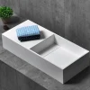 Bernstein Vasque moderne 75x32,5x15cm Lavabo en fonte minérale, Lave main à poser avec bonde - TWG08