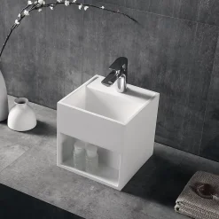 Bernstein Vasque murale 30x30x30cm avec espace de rangement - blanc mat - TWG31