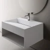 Bernstein Vasque murale 60x46x28cm en fonte minérale avec espace de rangement - blanc mat - TWG71