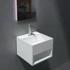 Bernstein Vasque murale 32,5x32,5x25cm en fonte minérale avec espace de rangement - PB2035