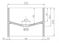 Bernstein Vasque murale 32,5x32,5x25cm en fonte minérale avec espace de rangement - PB2035