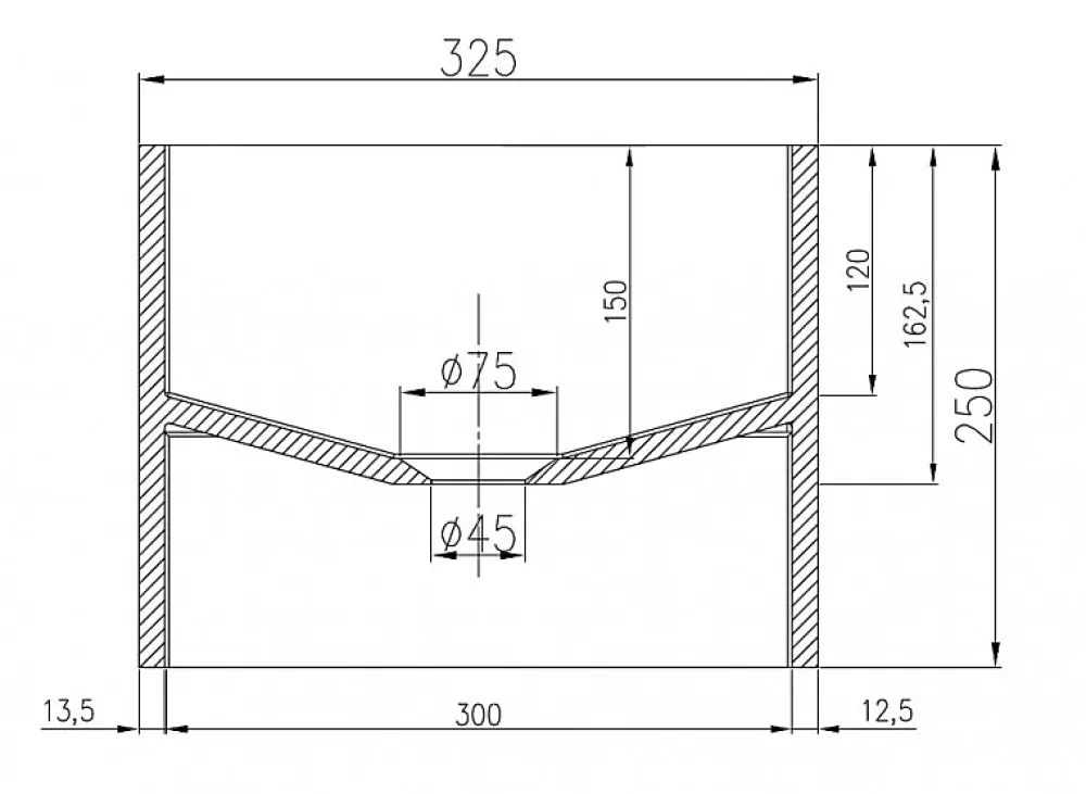 Bernstein Vasque murale 32,5x32,5x25cm en fonte minérale avec espace de rangement - PB2035